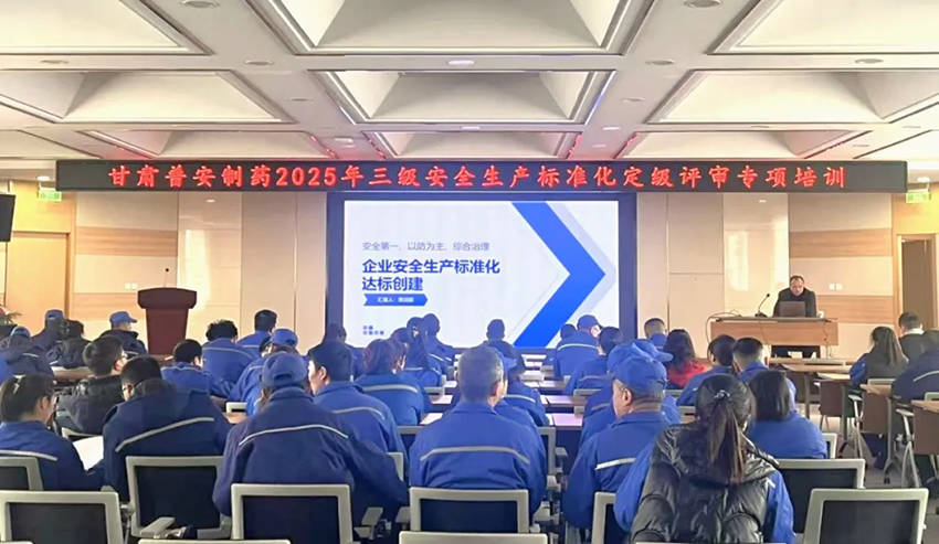 【普安新闻】安全第一 预防为主 综合治理丨普安制药开展2025年三级安全标准化定级评审专项培训